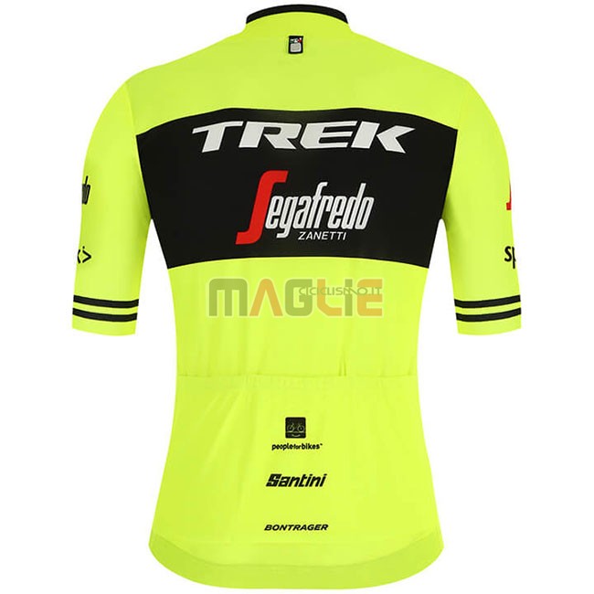 Maglia Trek Segafredo Manica Corta 2019 Verde Nero